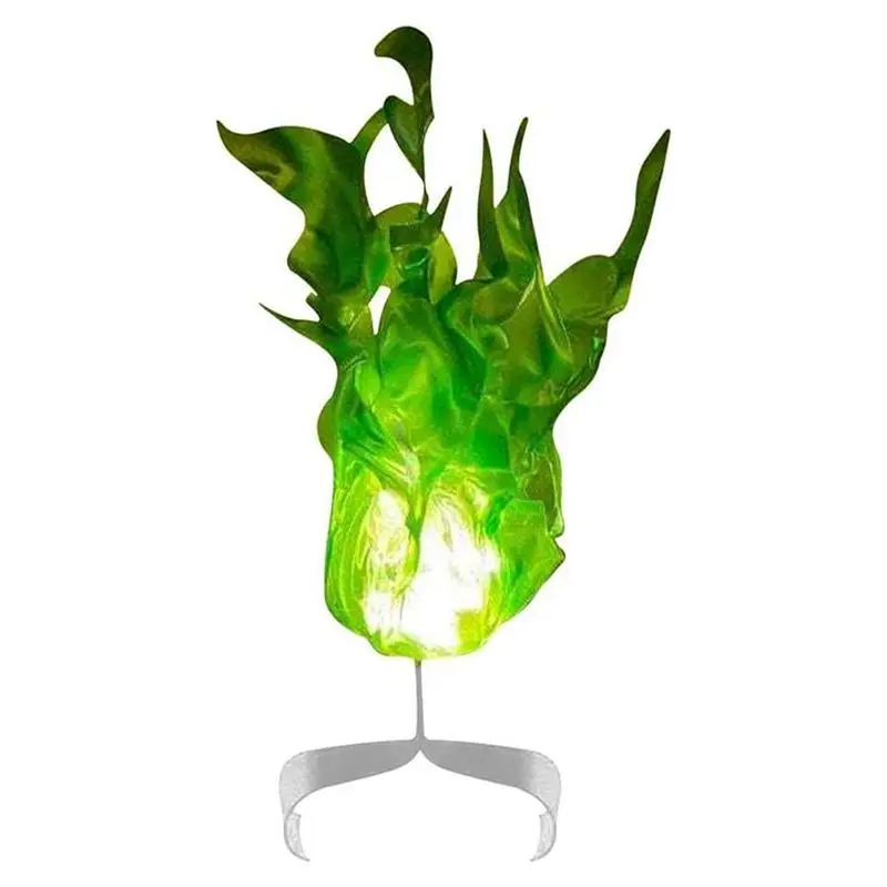 A01F-Halloween Funny Magic Fire Ball On The Hand Home LED Decoration Luminous Fireball Exquisite Ornaments Party Durable Gre