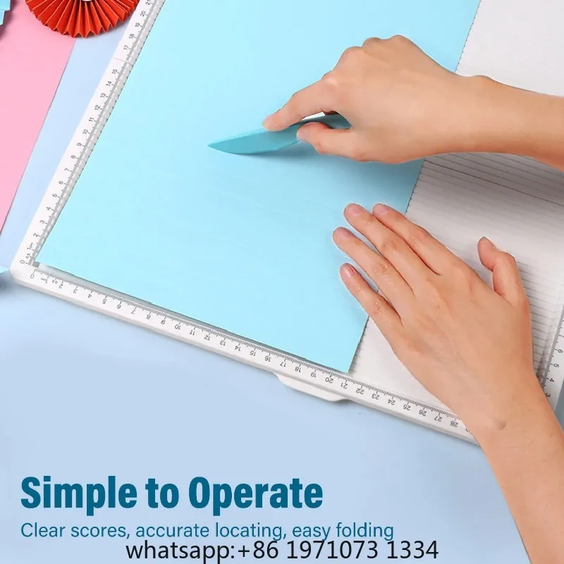 Paper Scoring Board Paper Folding Tools 80-200g Thickness Grooved Design 320x320mm Clear and Straight for Making Card Envelope