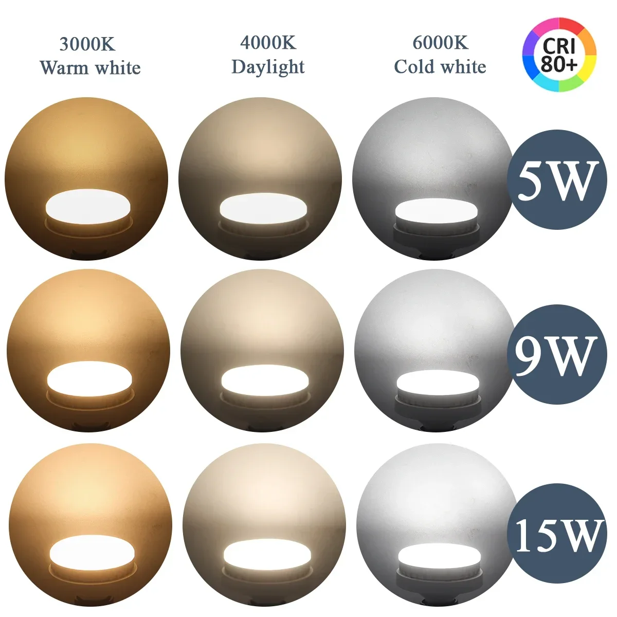 Led بقعة ضوء GX53 LED لمبة 220 فولت 5 واط-15 واط متجمد عفريت ضوء بارد 3000 كيلو 4000 كيلو 6000 كيلو عاكس 60 واط تجهيزات التحديثية المكافئة #3