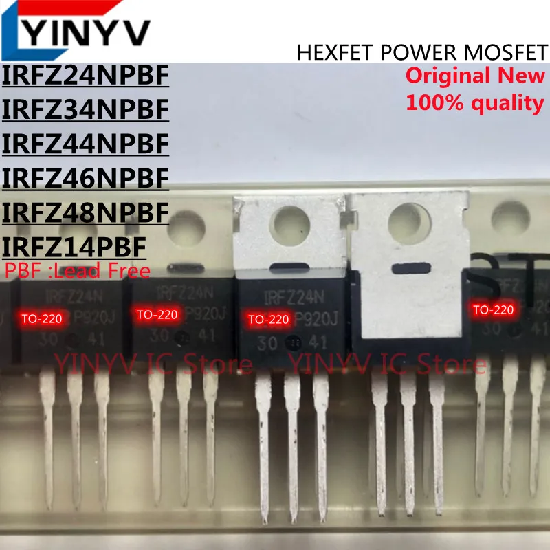 10 Stück IRFZ24NPBF IRFZ24N IRFZ34NPBF IRFZ34N IRFZ44NPBF IRFZ44N IRFZ46NPBF IRFZ46N IRFZ48NPBF IRFZ48N IRFZ14PBF IRFZ14 TO-220 neu – Detail 1