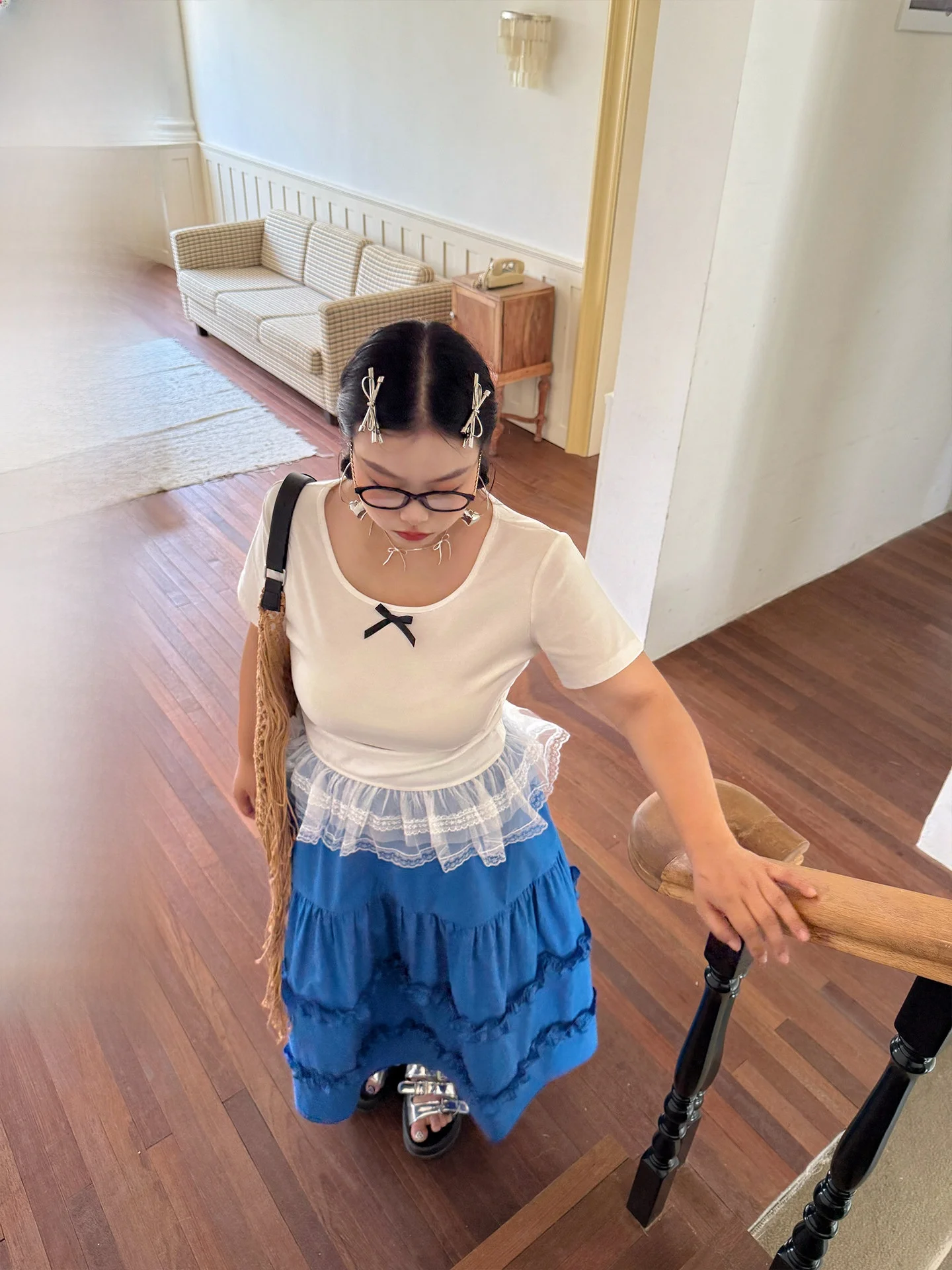 

plus Size Lace Patchwork ort Sve T-irt Women's Summer Design White Top for Plump Women Comfortable Cotton Blend Material