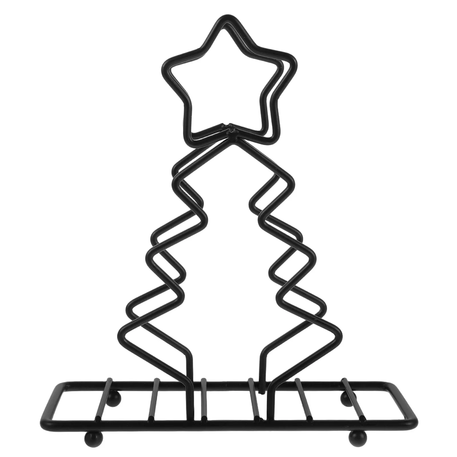 Metal Christmas Star Tree Napkin Holder Upright Design Hollow Paper Tissue Holder Table Napkin Stand Kitchen Dining Party