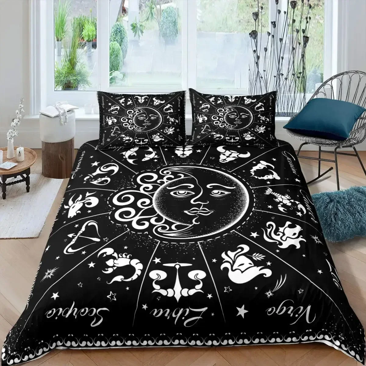 

Constellation Duvet Cover Set Comforter Cover Zodiac Signs Starry Sky Animal Queen Size 3D Print Quilt Cover for Boy Men