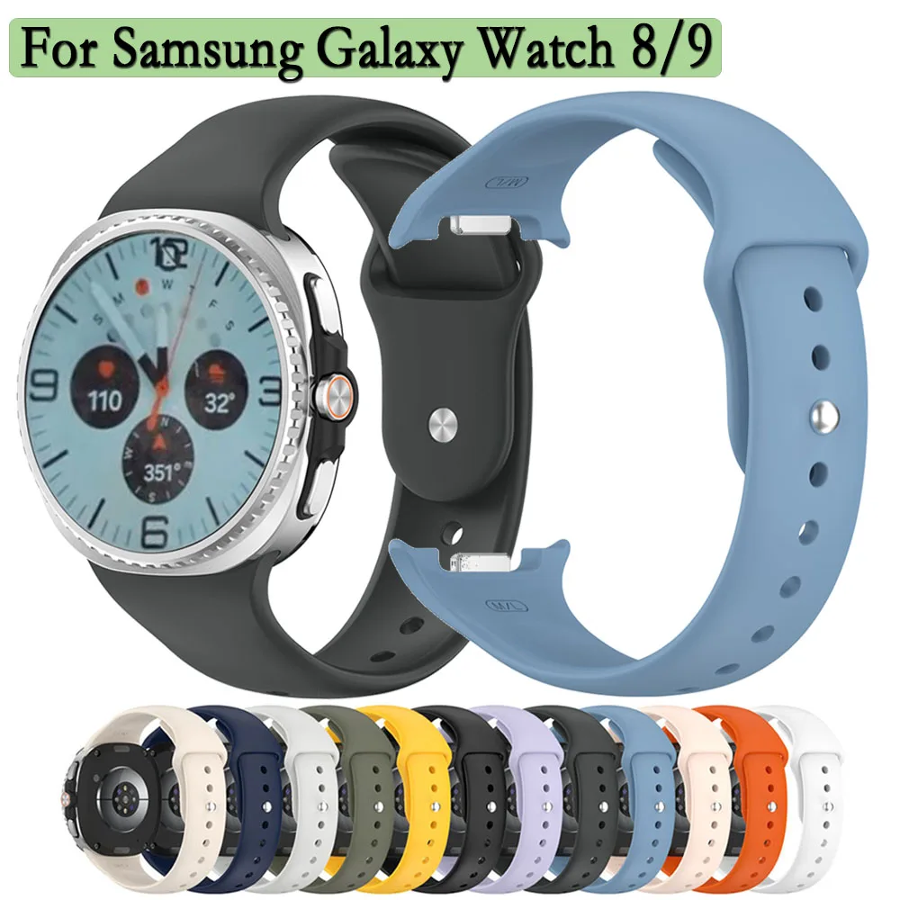 Nice Strap For Samsung Galaxy Watch 8 /8 Classic /9 High Quality Silicone Watchband With Hidden Buckle Band Replacement