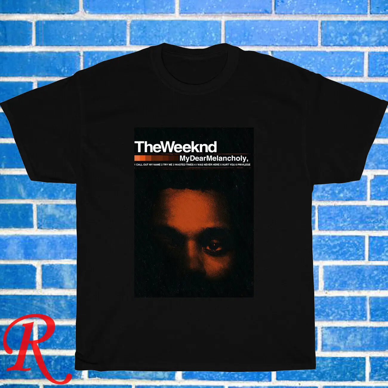 The Weeknd My Dear Melancholy Logo Black/Grey Size S-3Xl Unisex T-Shirt