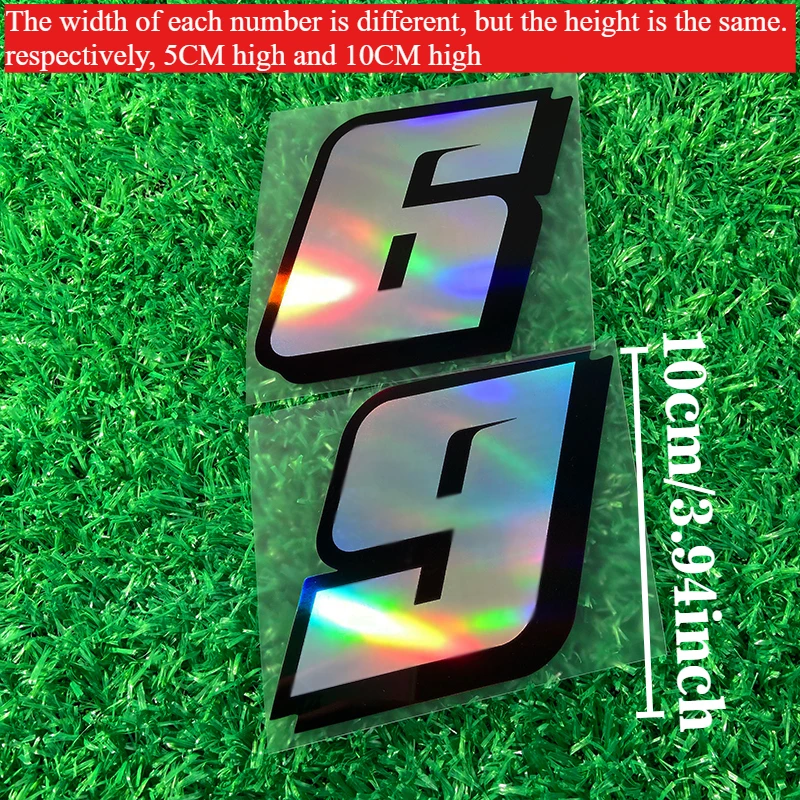 1PC Reflective Laser 0123456789 Motorcycle Number Sticker Waterproof Motorbike Front Fairing Fuel Tank Scooter Decor Vinyl Decal