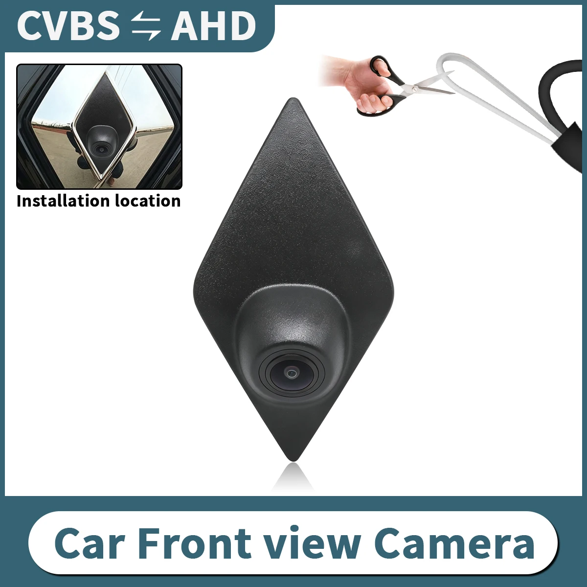 CVBS AHD Car Front View Camera Waterproof For Renault Megane 2 Clio 4 RS Master 3 Kadjar Scenic Twingo Fluence Captur Trafic