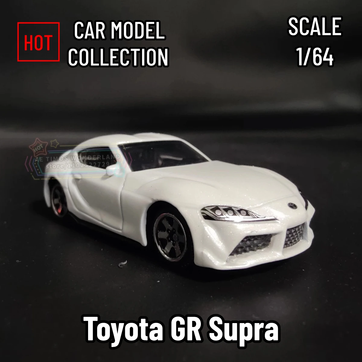 1:64 Toyota GR Supra Replica Metal Mini Car Model Scale Miniature Art Vehicle Figure Diecast Ornament Kid Boy Xmas Gift Toy