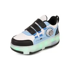 

four Wheels Children's Led Light Roller Skate Shoes For Kids Boys Girls Glowing Sports Luminous Sneakers Skateboard USB Charging
