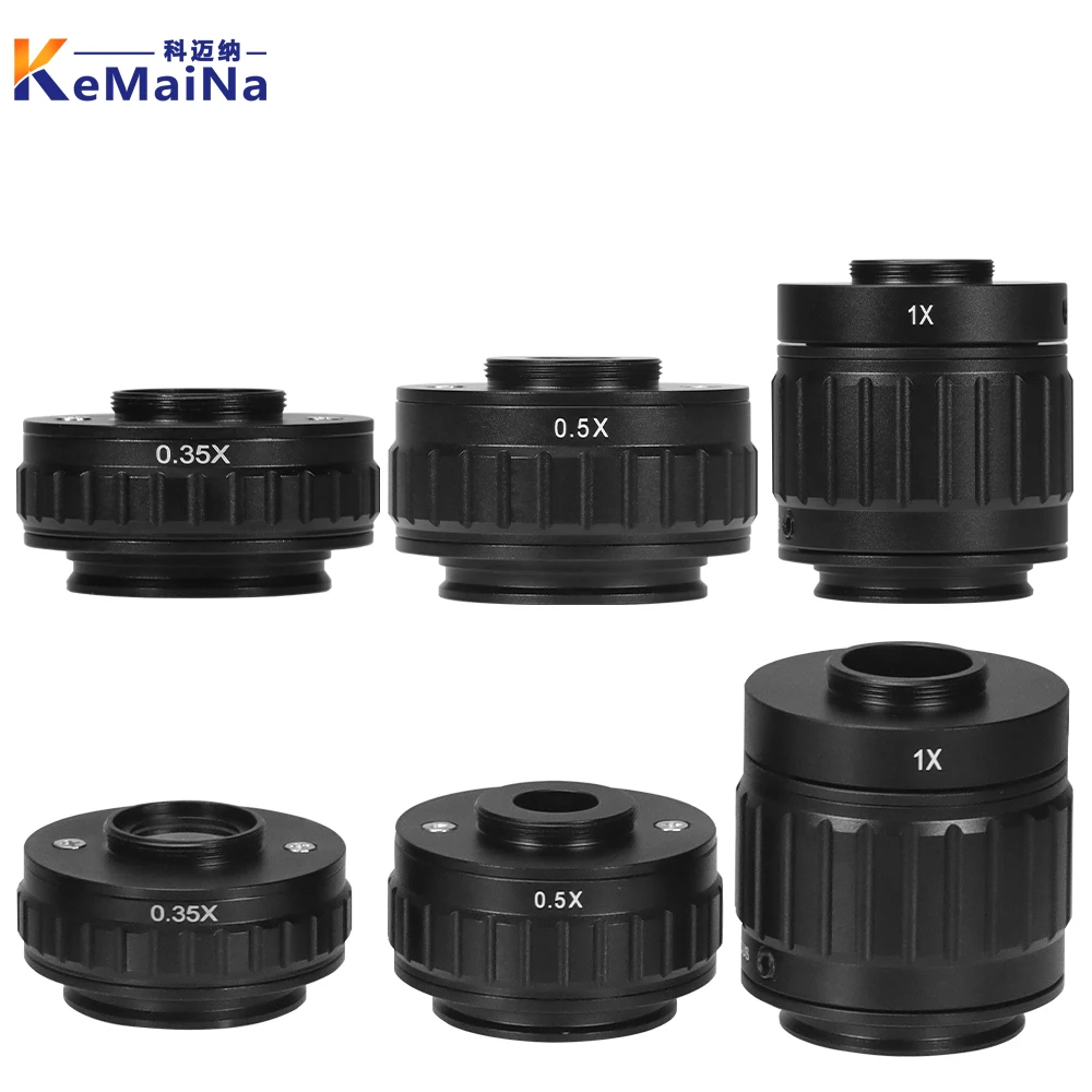 CTV 0.35X  0.5X Lens Adapter Focus Adjustable Camera Suit for Trinocular Microscope 38MM Interface Camera Adapter