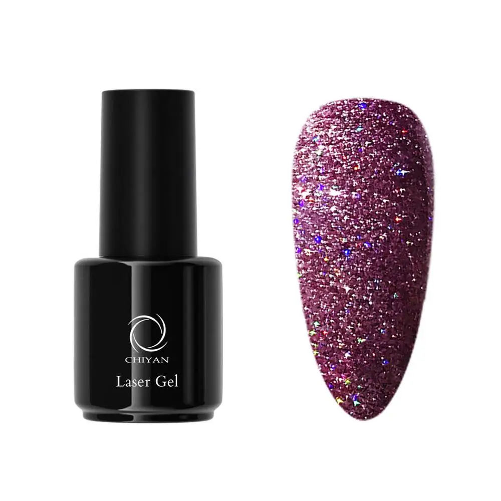 

High Shine Reflective Glitter Broken Diamond Gel Nail Polish With Creat You Own BranWholesale Free Sample Gel Top Coat no Wipe \