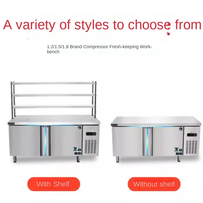 

Refrigerated workbench Commercial Freezer console Refrigerator Freezer Fresh-keeping cabinet Kitchen Milk tea shop