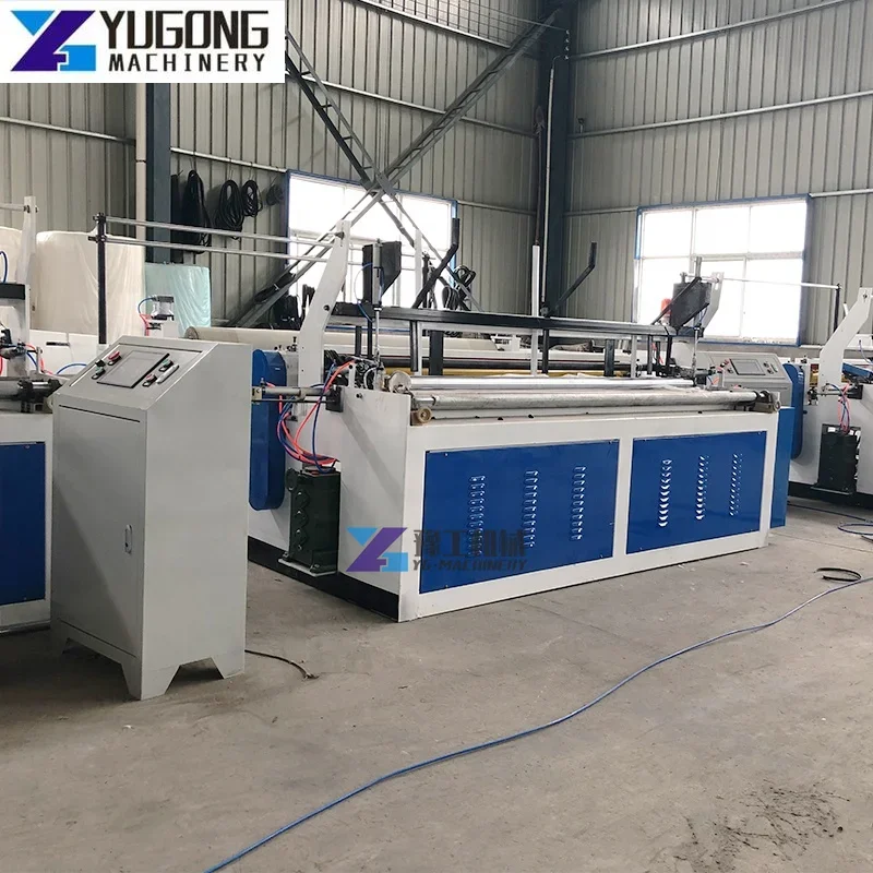 Full Automatic Kitchen Towel and Toilet Tissue Paper Roll Making Machine Toilet Paper Making Machine