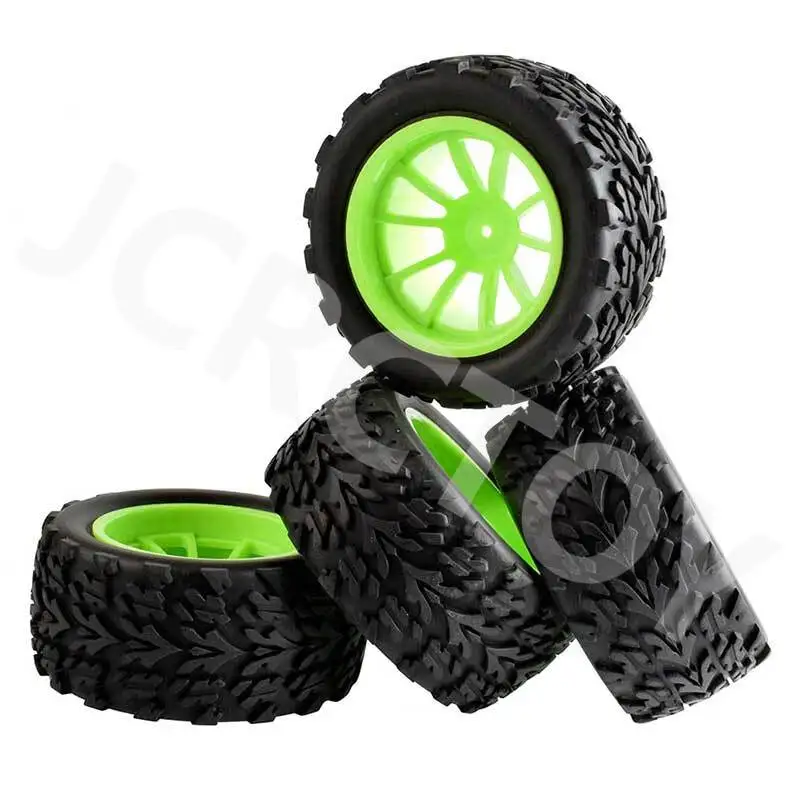 RC 4 pezzi 115mm pneumatico in gomma con ruota in plastica e inserto in spugna per 1/10 HSP 94108 94111 94188 Monster Truck Car parti di aggiornamento