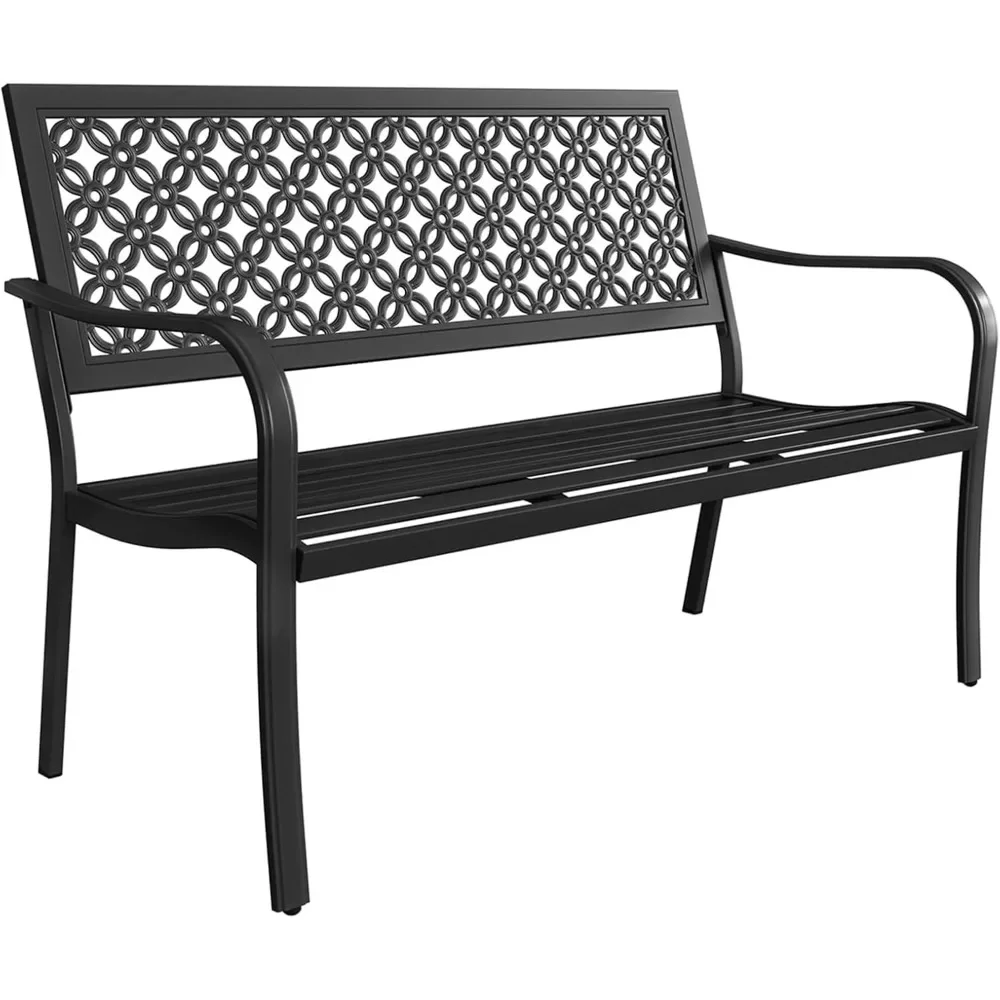

Outdoor Bench Garden Bench with Armrests Bench for Outdoors Lawn Yard Porch