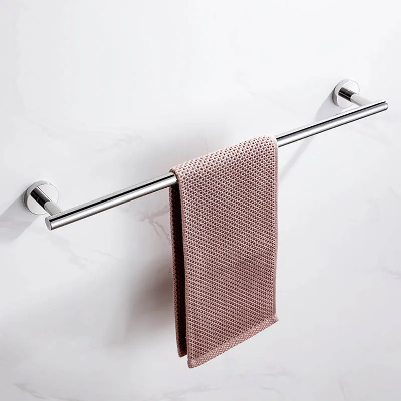 Bath Towel Bar Towel Rack Wall Mounted Single Bar Polished Chrome/Brushed Gold/Brushed Nickel/Black Stainless Steel