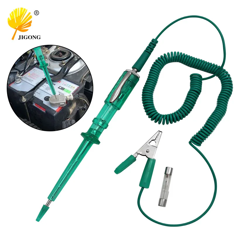 Car maintenance Car repair 6V-12V-24V car repair induction test pen Line detection Light test pen Green electric pen