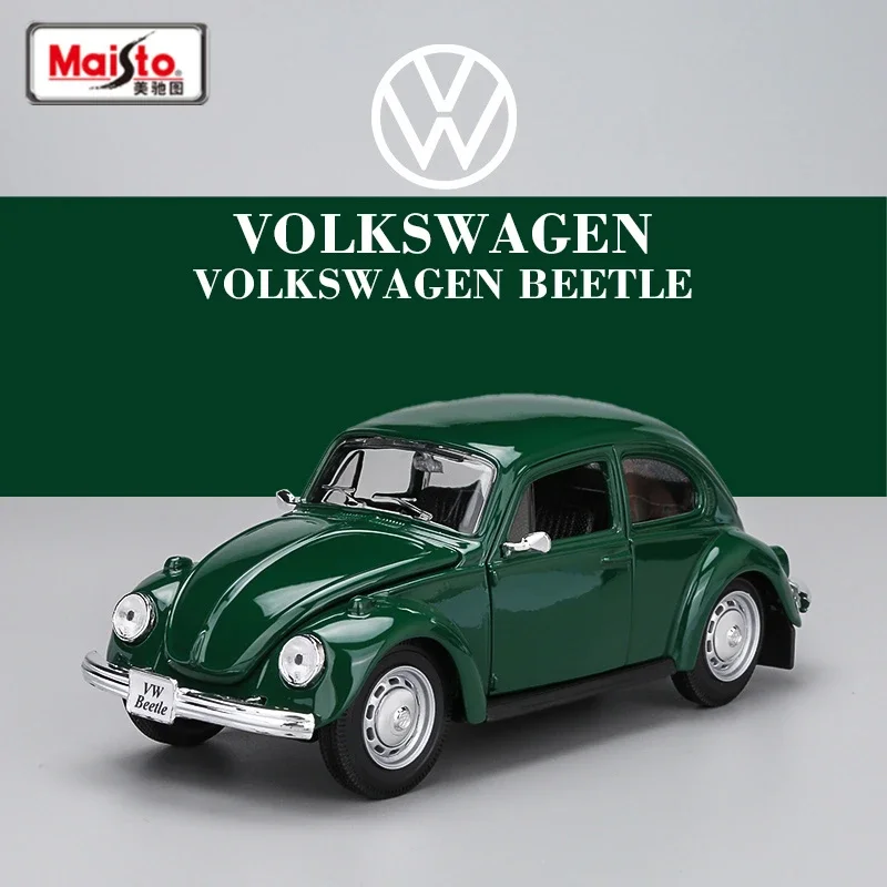 Maisto 1:24 Volkswagen Beetle Alloy Car Model Diecasts Metal Toy Vehicles Classic Car Model Simulation Collection Childrens Gift