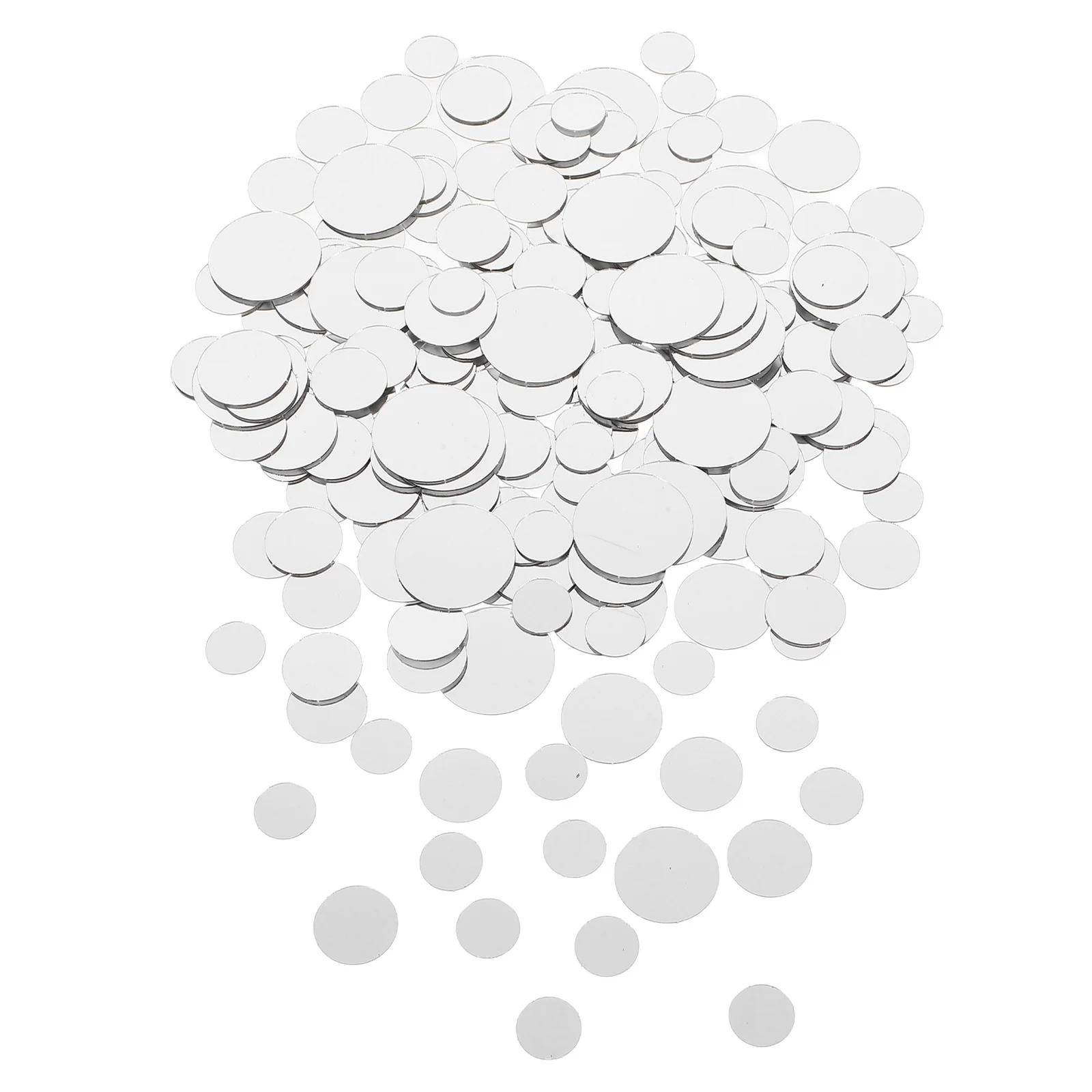 250 قطعة مرآة أكريليك مستديرة بلاط فسيفساء للحرف اليدوية وديكور المنزل مرايا صغيرة ذاتية اللصق مرآة أكريليك مستديرة