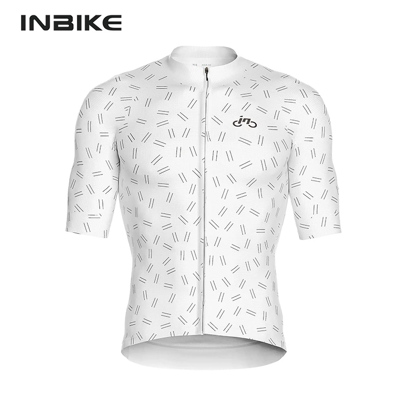 INBIKE New Summer Men\'s Cycling Short Sleeve MTB Bicycle Jersey Shirts for Men Road Mountain Bike Riding Clothing with 3 Pockets