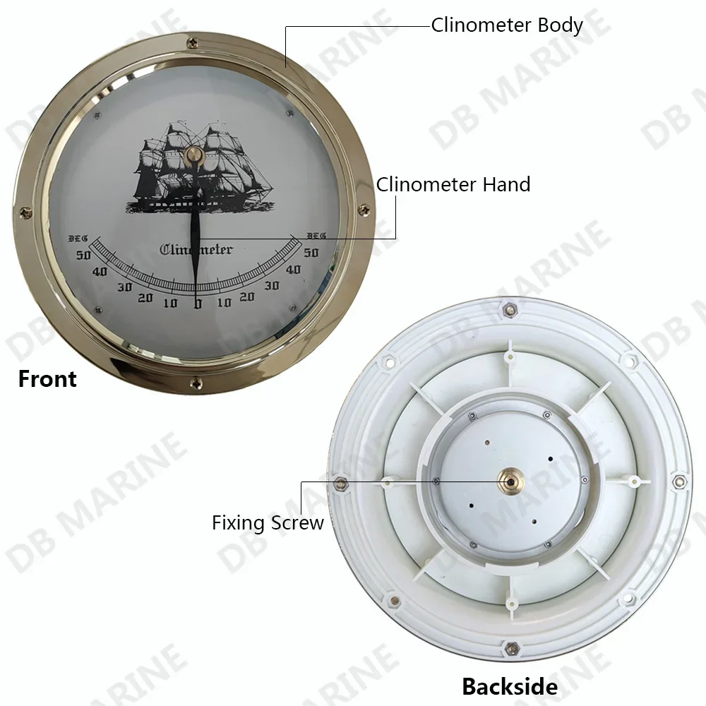 370241 High Precision Dial Type Marine Brass Clinometer 180mm