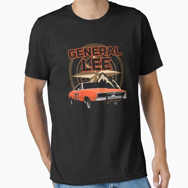 Retro Dukes of Hazzard Vintage Hazzard County Racing Graphic T-Shirt General Lee 01 Muscle Car Tee Classic 80s TV Fan Gift Tops