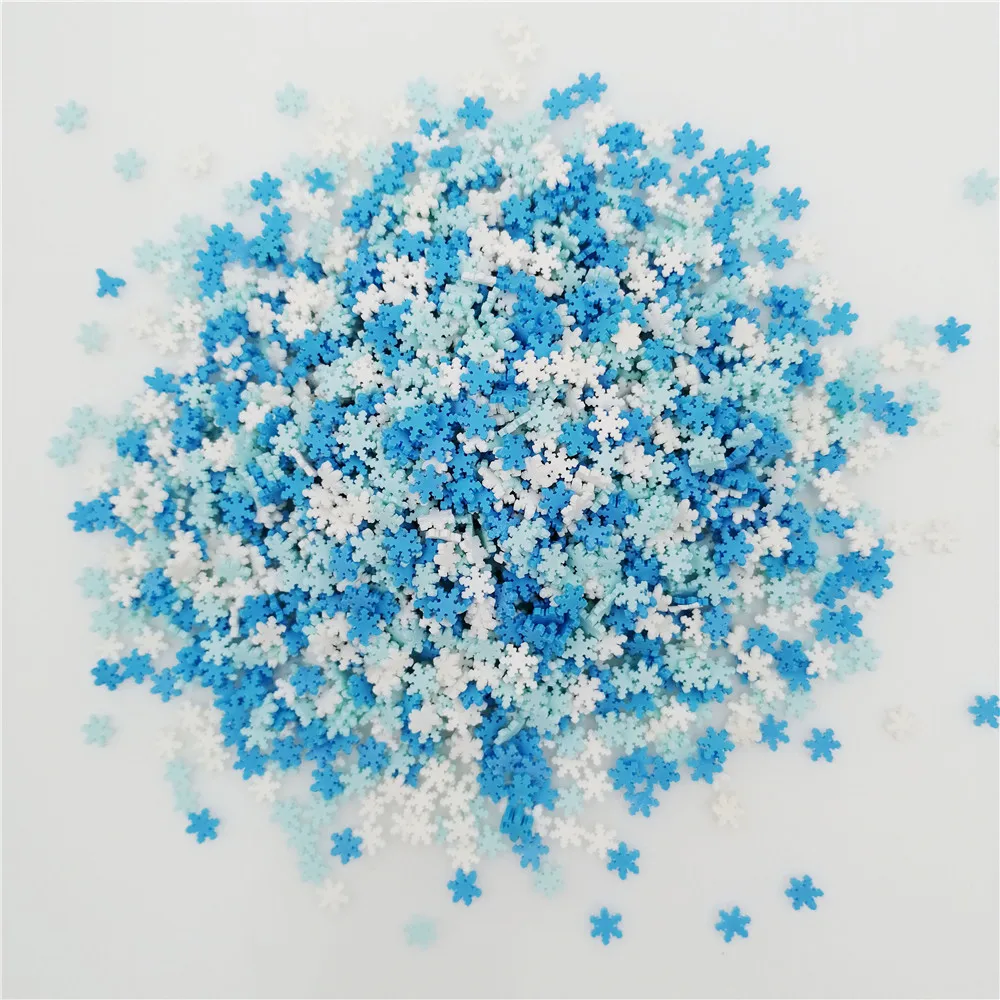 50g/lot Cute Slime Accessories Clay Sprinkles Decoration Colorful Heart Five Star Snowflake Sprinkles for Crafts Making DIY