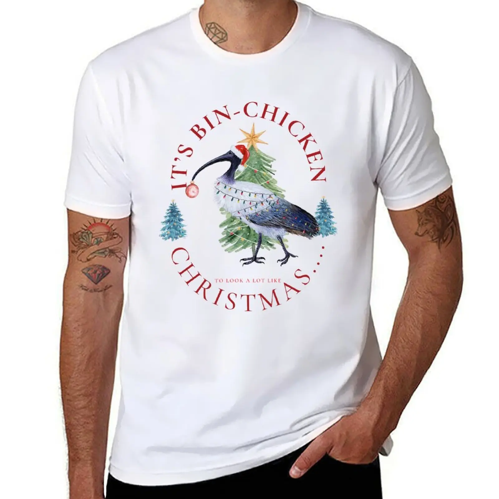 

Christmas Bin Chicken T-Shirt funny t shirts dark humor t shirt personalised T-Shirt