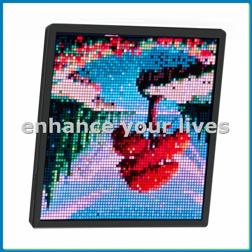 LED Pixel Display 64x64 RGB LED Matrix Panel Programmable Pixel Art Display with Bluetooth APP Control Pixel Screen-A23U