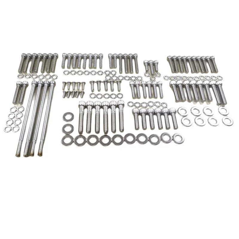 

NEW-For Touring Electra Glide Street Glide Road Glide Road King CVO 2007-2016 Motor Stainless Engine Screw Bolt Kit