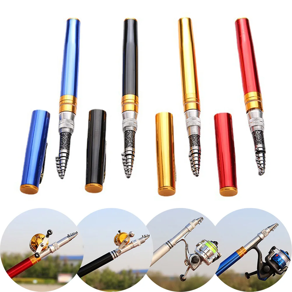 

1pc Portable Pen Fishing Rod Short Section Small Sea Rods Mini Pen Fishing Pole 1.0M/1.2M/1.4M/1.6M (4 Colors Random Color)