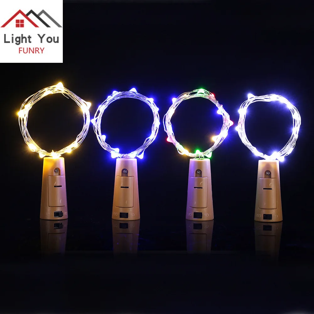 Red wine cork light string 1.4 m 15LED wine bottle light string holiday party cork light