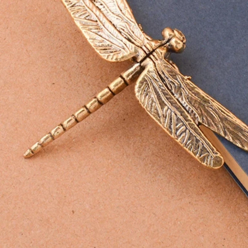 1Pcs Simulation Brass Praying Mantis Ornament Ornaments Vintage  Doll Mini Desktop Crafts Tea Pet Feng Shui Collectibles
