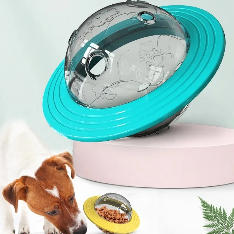 

1pc Interactive UFO Design Dog Ball Toys Food Dispensing Pet Slow Feeder Ball, Dog Enrichment Toys Dogs IQ Treat Ball Puzzle Toy