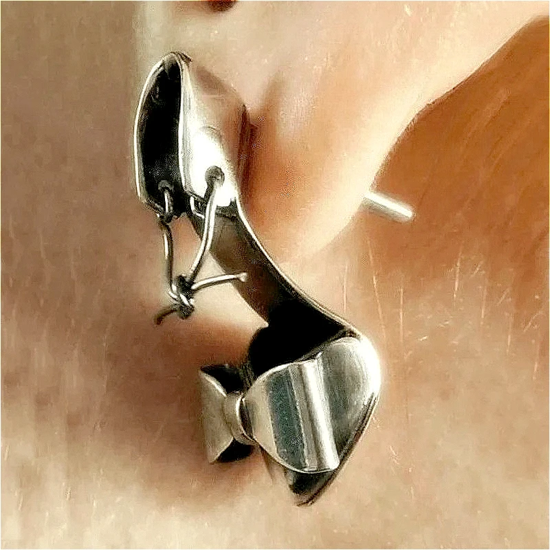 Modische Kreative Handgefertigte Mini-High-Heels Geformte Ohrstecker für Damen Vintage Exquisiter Festival-Party-Schmuck Accessoires Handwerk