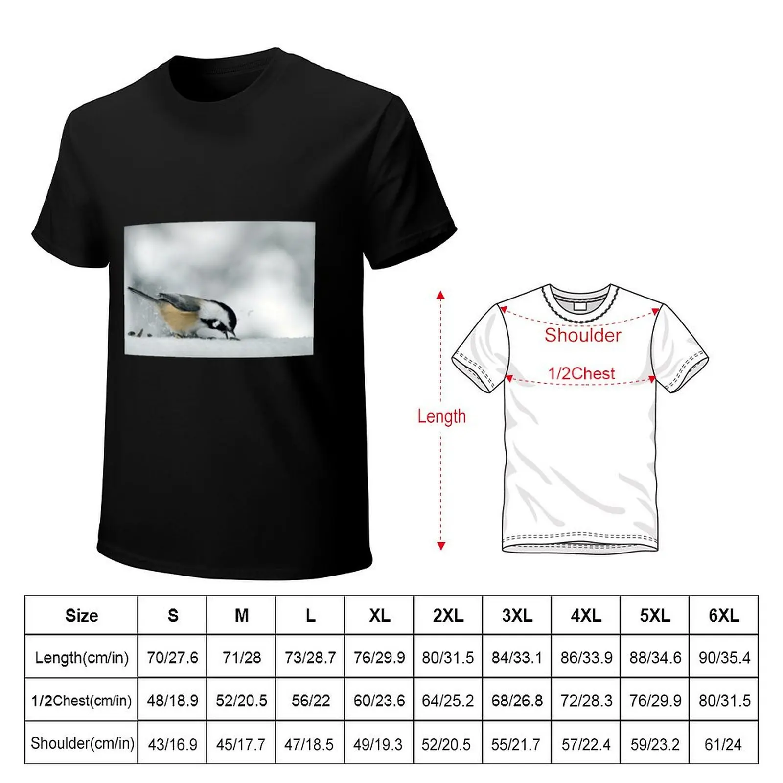 Chickadee in winter T-shirt anime plus sizes funny t shirts for men