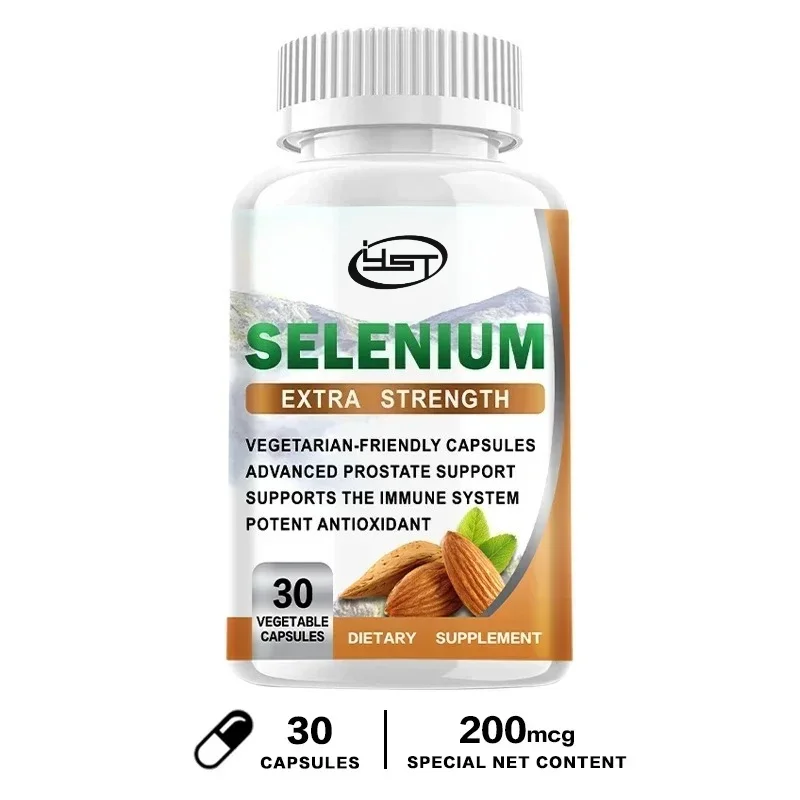 Selenium Capsules - Antioxidant Support, Increases Energy Levels, Boosts Metabolism, Immune System, Improves Brain Function