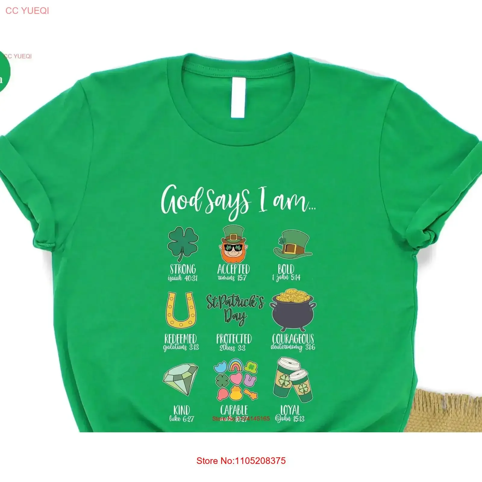 

God Says I Am T Shirt Funny St Patricks Day Christian Jesus Holiday Irish Lucky Vibes Ireland Saint vintage Washed graphic