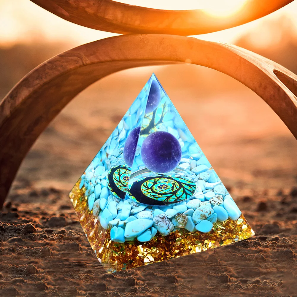 Healing Crystal Energy Generator Reiki Chakra Protect Home Office Decor