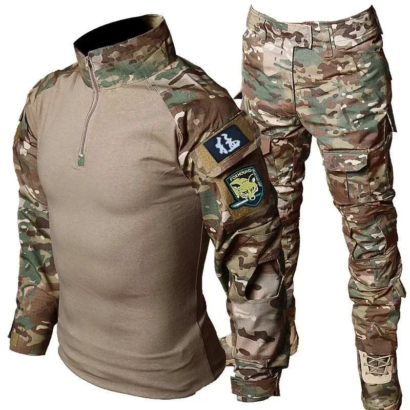 Outdoor Uniform Tactische Pakken Combat Shirt Cargo Broek Jachtkleding Multi Pocket Camping Camo Sets Herenkleding Ademend