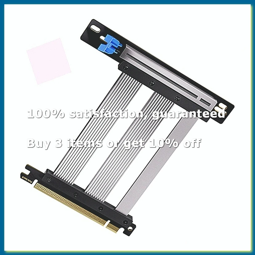 ●5.0 PCIE X16 Riser Cable Graphics Card PCI-E X16 5.0 GPU Extension PCI Riser Shielded Extender for ATX/ITX 90 Degree B-ABFB