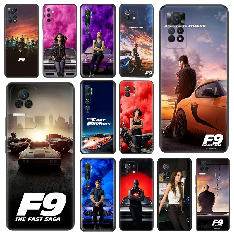 Anti-Drop Soft Phone Case For Redmi Note 10 4G 10s 11 Pro 5G 11s 9 9s 9a 10c 10a 9i Xiaomi Mi 9T Luxury Fast Furious Art Cover