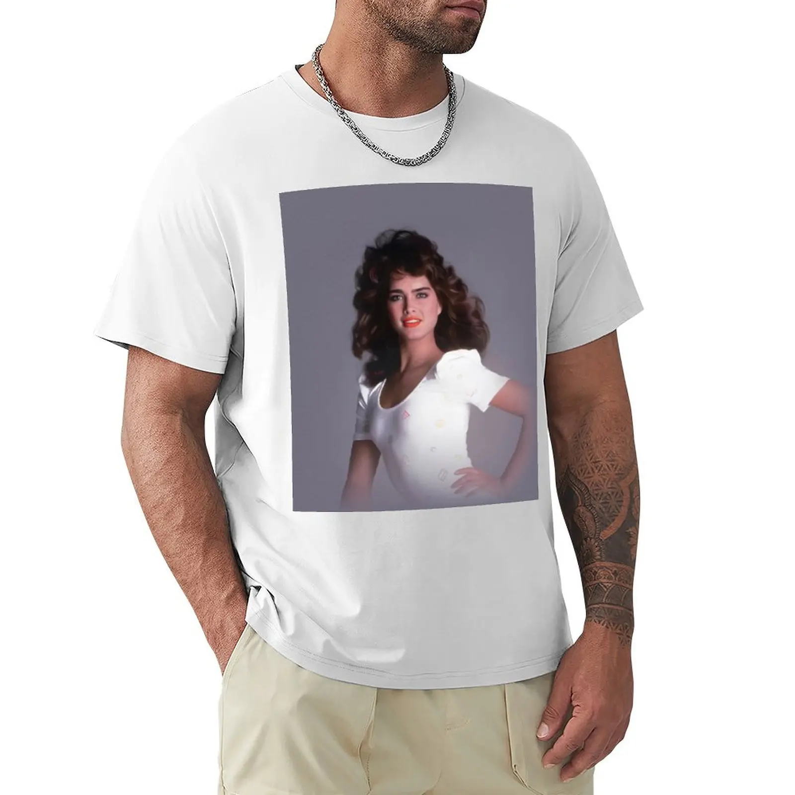 

Brooke Shields, Actress T-Shirt anime clothes aesthetic clothes mens plain t shirts