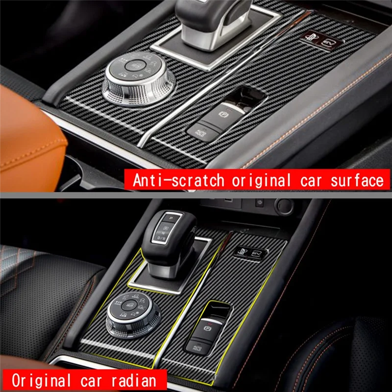 ABHX-2PCS Car Center Console Shift Panel Cover Frame Sticker Decoration Parts Accessories For Mitsubishi Outlander 2022 2023 202 view 3