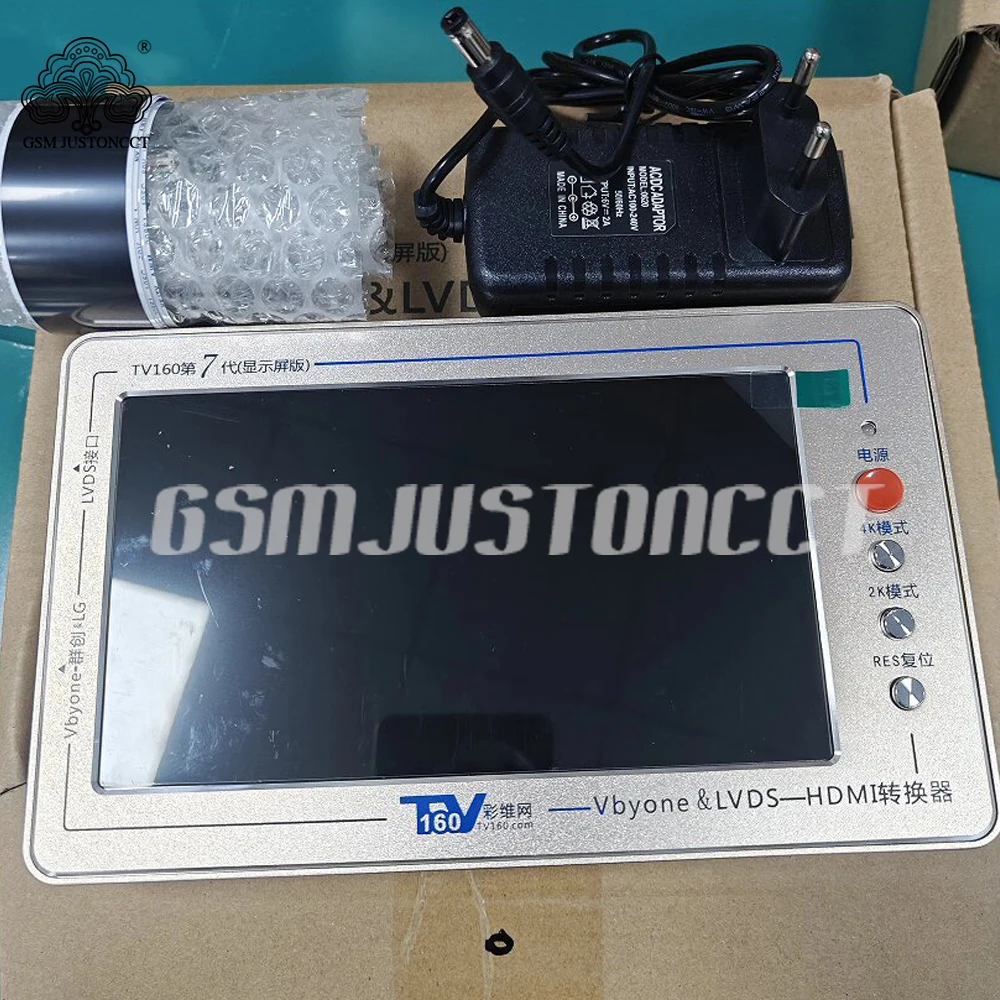 100% Original Brand TV160 Motherboard Converter 7 Inch 1024*600 Display Test Tool 7th Series Kit Generation Vbyone LVDS to HDMI