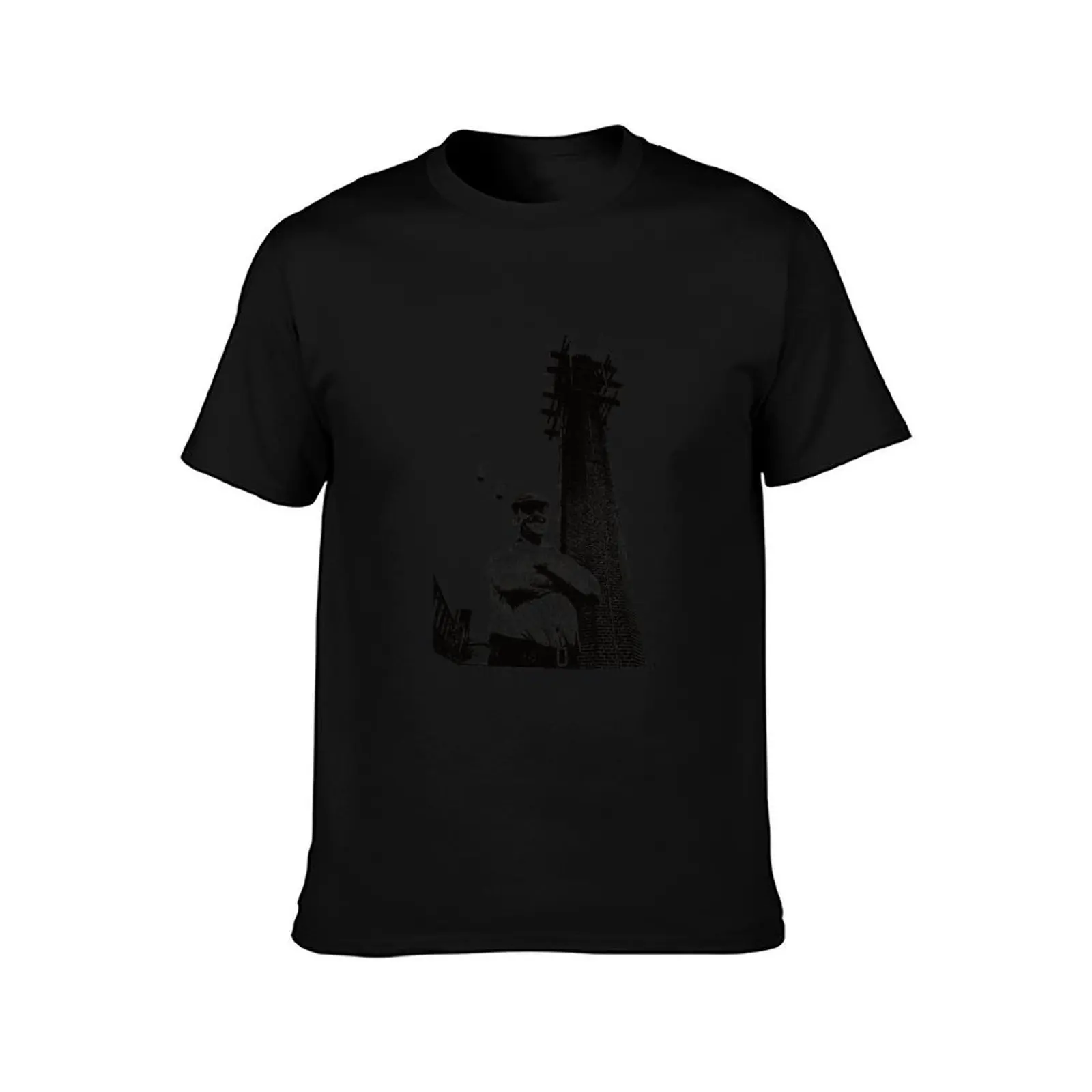 Fred Dibnah with Chimney T-Shirt Big and Tall Gym T-Shirt