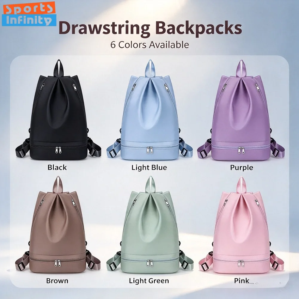 Women's Swim Backpack, Breathable Water Resistant Gym Bag, Outdoor Yoga Storage Pack, Under 20L