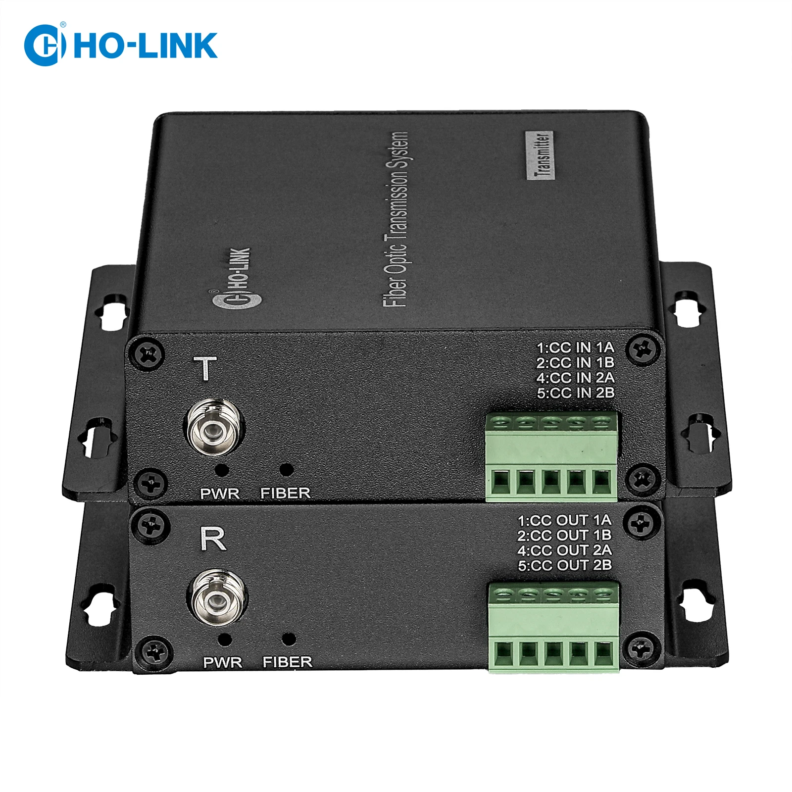 

2 Port DIN Rail Mount Dry Contact Csolure over Fiber Optic Converter