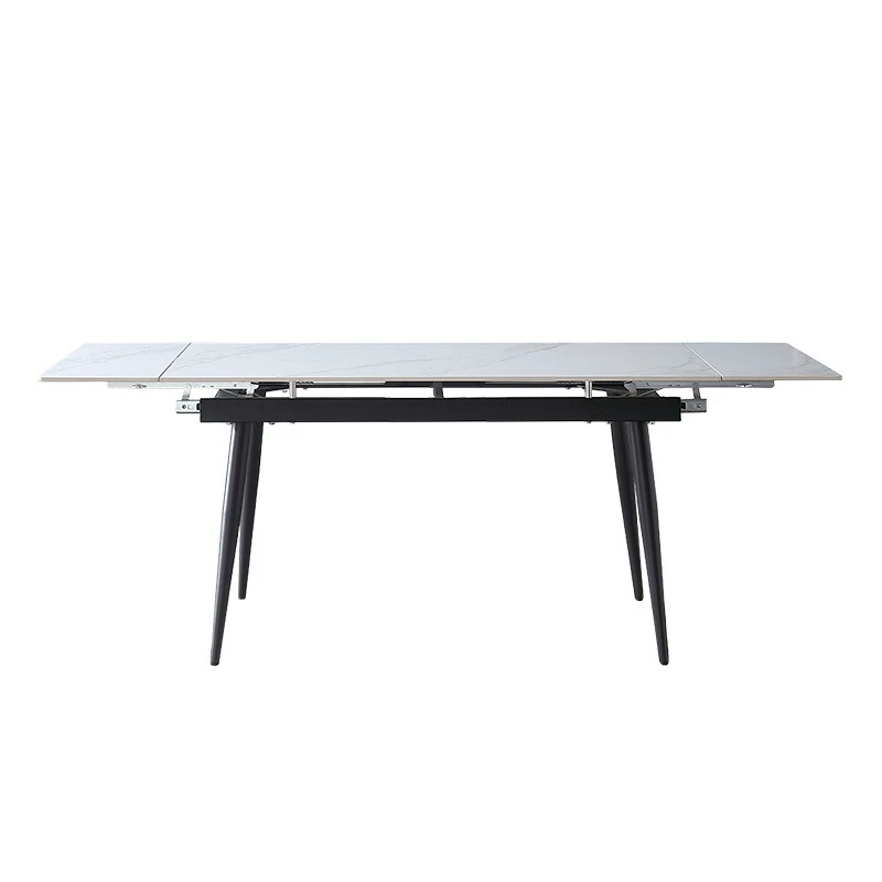 Multifunctional rock slab dining table, retractable small apartment dining table