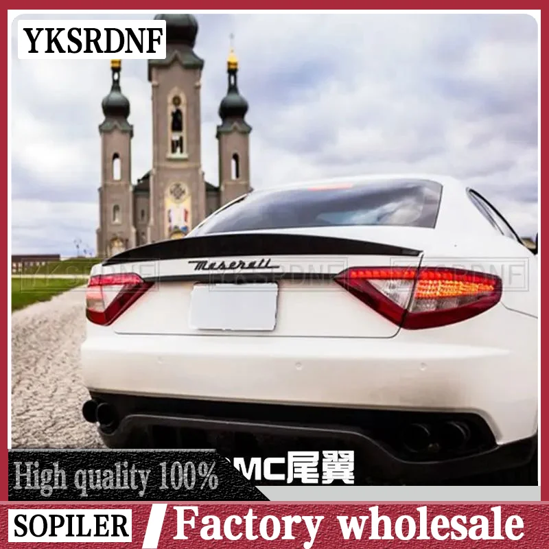 Carbon Fiber car rear trunk boot lip spoiler wing for Maserati GranTurismo GT 2 Door flat trunk 06-11 Non Convertible